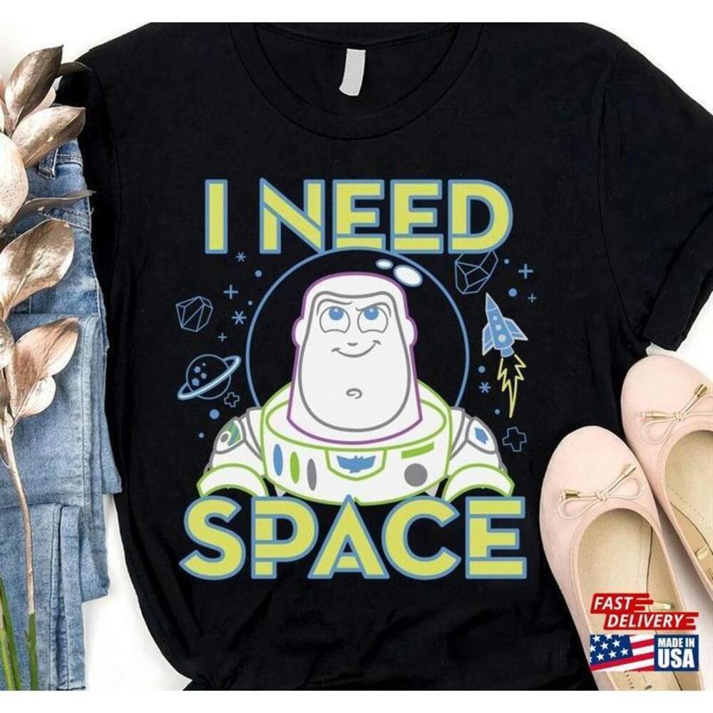 I Need Space Buzz Lightyear Retro Walt Disney Disneyland 2023 Tshirt Unisex Tee